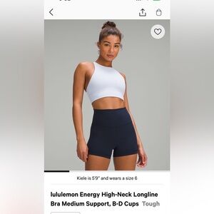 Lululemon Energy High Neck Longline Bra in Camo size 2